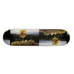 Fruit cocktail and fruits around it skate deck