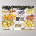 Fruit Displayed on a Stand by Gustave Caillebotte Posters