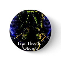 Fruit Flies for Obama button