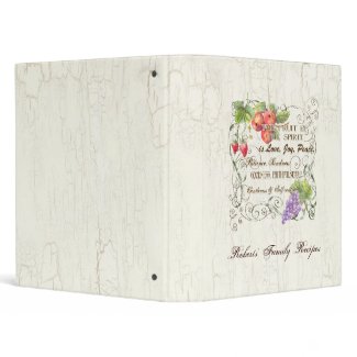 Fruit of Spirit Recipe Family Heritage Binder binder