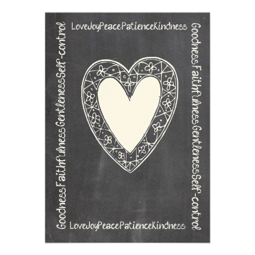 Fruit of the Spirit Chalkboard Wedding Invitation