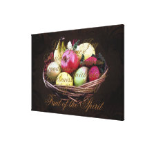 Fruit of the Spirit, Colorful Christian Wall Art Stretched Canvas Prints