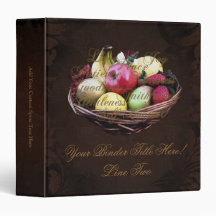 Fruit of the Spirit, Painted Brown Basket 3 Ring Binder