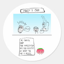 fruit´s club round stickers