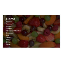 Fruit salad, close-up business card