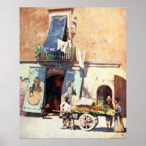 Fruit Seller in Naples Italy, 1918, Anonymous Larg Poster