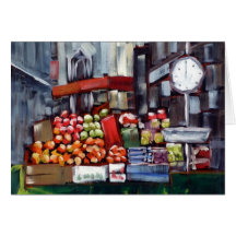Fruit Stand Greeting Cards