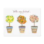 Fruit Trees, Hello my friend Postcards