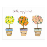 Fruit Trees, Hello my friend postcards