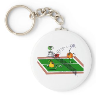 Fruit &Veg Tennis keychain