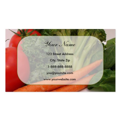Fruit - Vegetable 5 Business Card (front side)