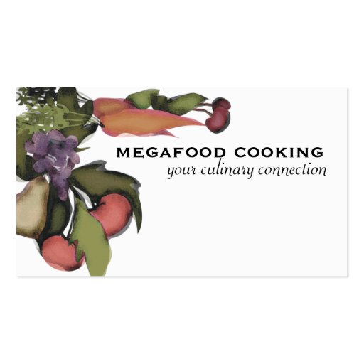 Fruit vegetable mega plant cooking business car... business card templates