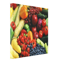 FRUIT & VEGETABLES STRETCHED CANVAS PRINTS