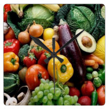 FRUIT & VEGETABLES WALLCLOCKS