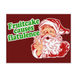 Fruitcake Causes Flatulence Post Cards