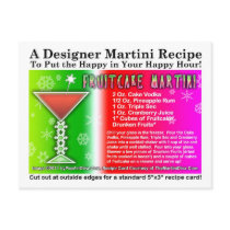 Fruitcake Christmas Martini Recipe Postcard