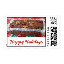 Fruitcake, Happy Holidays Stamps