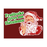 Fruitcake Makes Santa Fart Postcards