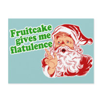Fruitcake Makes Santa Fart Postcard