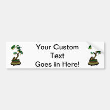 Fruiting Bonsai in Pot Bonsai Graphic Image Bumper Sticker