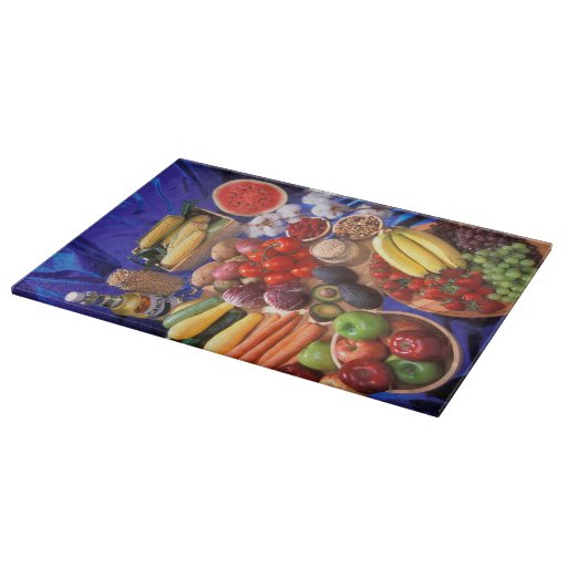 Fruits and vegetables cutting board Zazzle