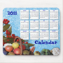Fruits and veggies Mousepad calendar mousepads