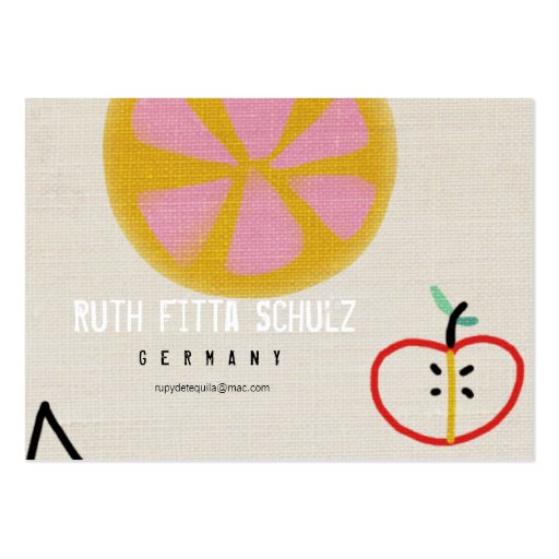 Fruits Juicy Sweet Orange Apple Business Card (front side)