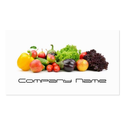 Fruits Vegetables / Healthy Life / Vegetarian Card Business Card Templates (front side)