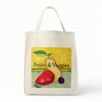 FRUITS & VEGGIES MARKET BAG by sageworksart FRUITS & VEGGIES MARKET BAG