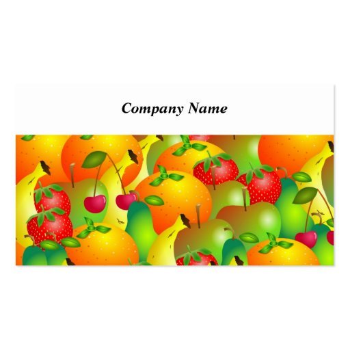 Fruity Background Business Card Template (front side)