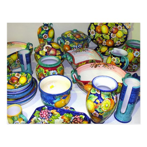 Fruity Ceramics from Sorrento(Italy) Postcard Zazzle