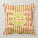 Fruity Citrus Monogram and Name Pillows