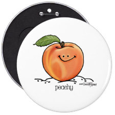 Fruity Peach - Cartoon Button