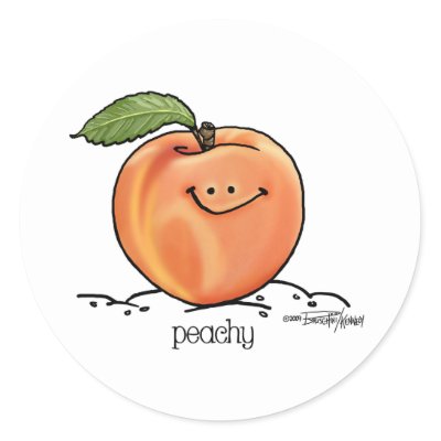 a cartoon peach