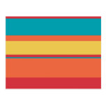 Fruity Tropical Tonal Stripes Postcards
