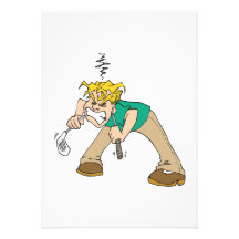 Frustrated Golfer Custom Invitation