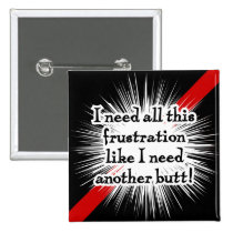 Frustration Black Button buttons