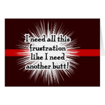 Frustration Dark Card cards
