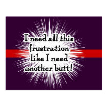 Frustration Dark Postcard postcards