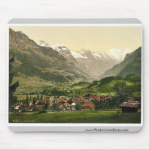 Frutigen, general view, Bernese Oberland, Switzerl Mousepads