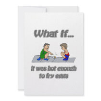 fry eggs personalized invitations