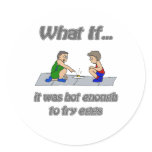 fry eggs round stickers