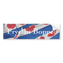 Fryslan Boppe Frisian Flag Bumper Sicker Friesland Bumper Sticker