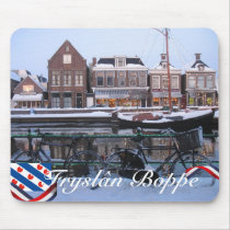 Fryslân Boppe Snow Canal Lemmer Mousepad