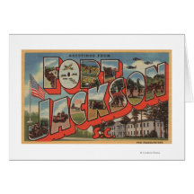 Ft. Jackson, South Carolina - Large Letter Scene Card