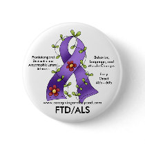 FTD/ALS Purple Ribbon Button