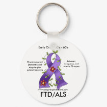 FTD/ALS Purple Ribbon Keychain by keptfree FTD/ALS Purple Ribbon Keychain
