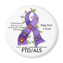 FTD/ALS Purple Ribbon Magnet