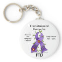 FTD, Frontotemporal Dementia Awareness Ribbon keychains