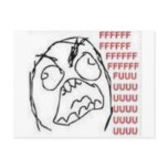 FU Rage Comic Post Card
